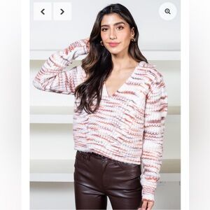 NWT CENTRAL PARK WEST JULIETTE CABLE POLO CHUNKY CROPPED WOOL BLEND SWEATER